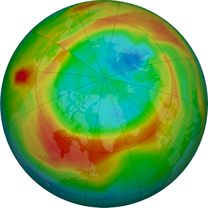 Arctic ozone map for 18 February 2020